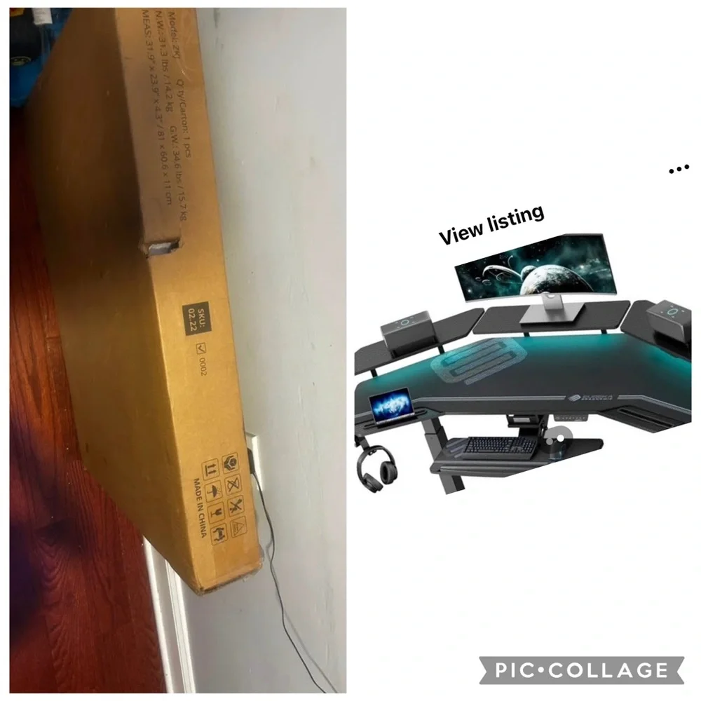 VR Gaming Station with Black and Gray Finish